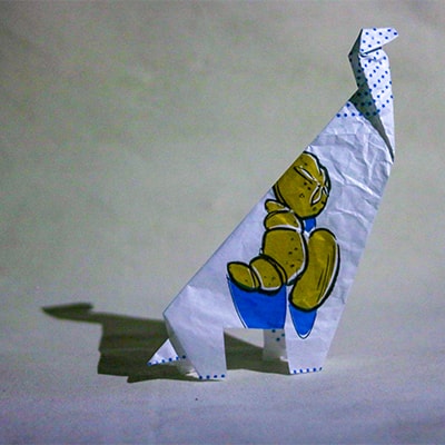 Ceci est une origami de girafe
