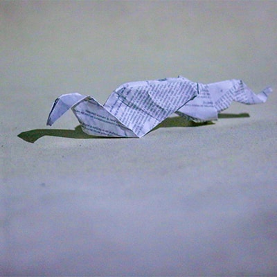 Ceci est une origami de serpent