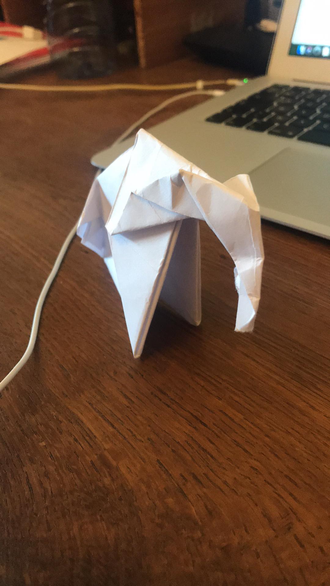 Réalisation d'un origami éléphant test 1